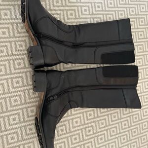 Black Leather Riding Boots